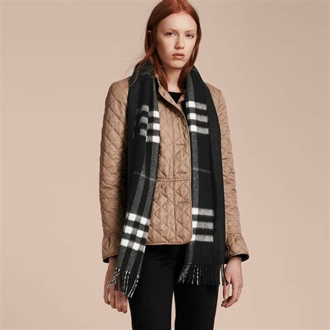 burberry reversible check cashmere scarf.